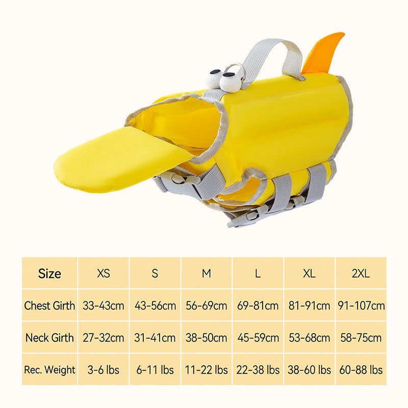 Paw-some Swim Gear – Animal-Shaped Life Jackets for Dogs & Cats
