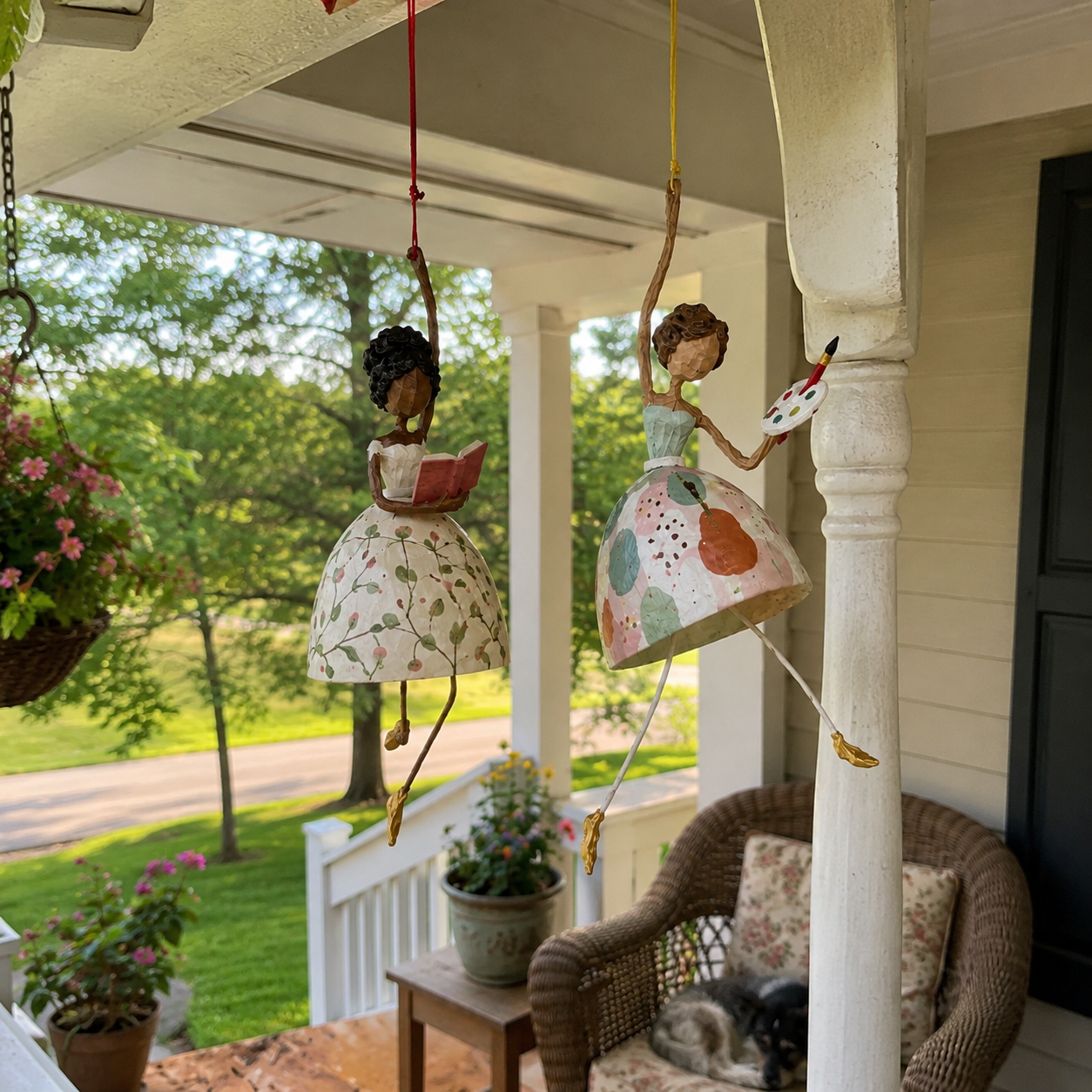 🌸 Last Day 50% OFF🌈Charming Dancing Lady Hanging Figurine –Cute Gift for Women, Mom, and Garden Lovers 👧