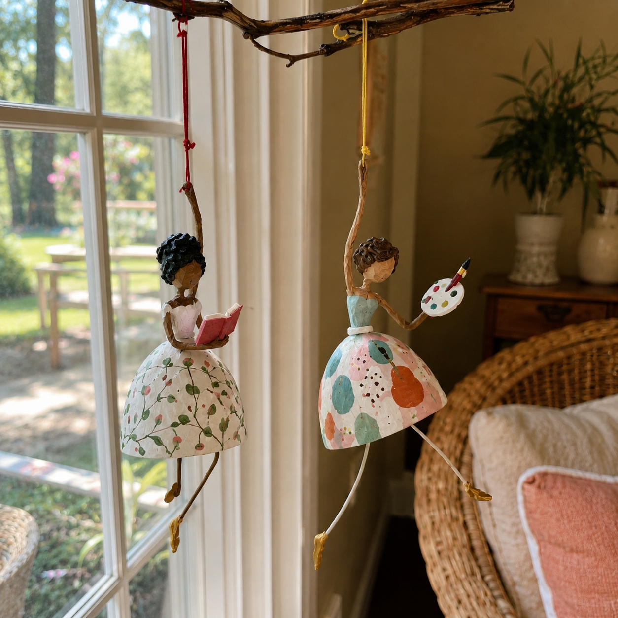 🌸 Last Day 50% OFF🌈Charming Dancing Lady Hanging Figurine –Cute Gift for Women, Mom, and Garden Lovers 👧