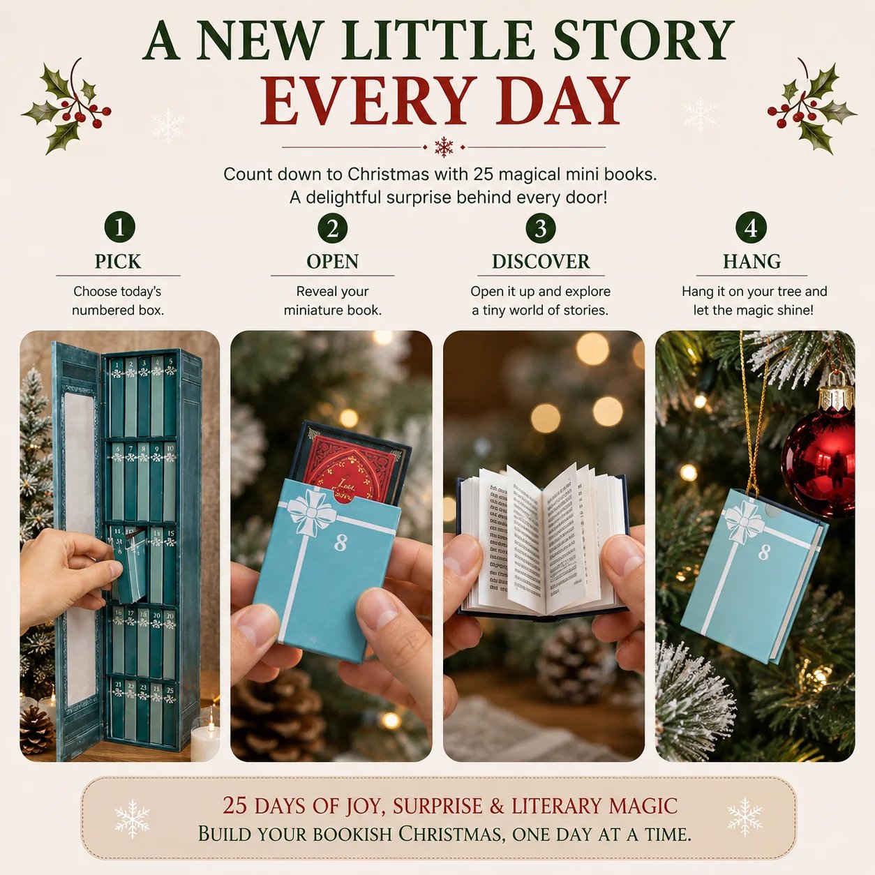 🌲Christmas Early Bird Special Sale 49% OFF 📚 25-Day Mini Book Advent Calendar – A Book Lover's Christmas Countdown ✨