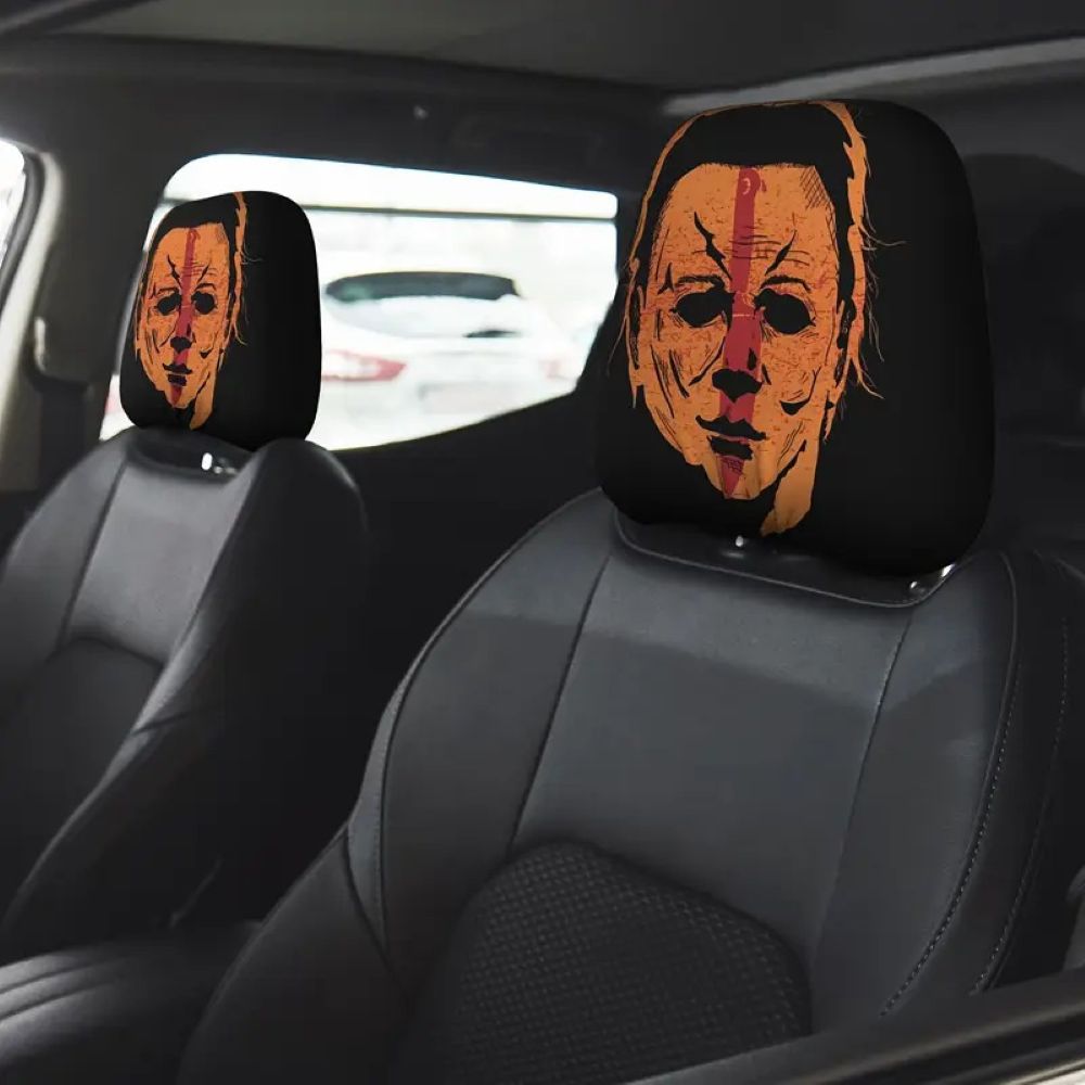 🚗LAST DAY 55% OFF🔥Funny Cartoon Car Headrest Covers – 2PCS Universal Fit