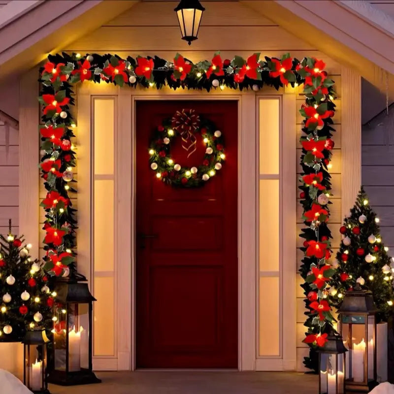 🎄Christmas Early Bird Special Sale 49% OFF✨Christmas LED Garland String Lights – Festive Home Decor and Merry Christmas Ornament🌺