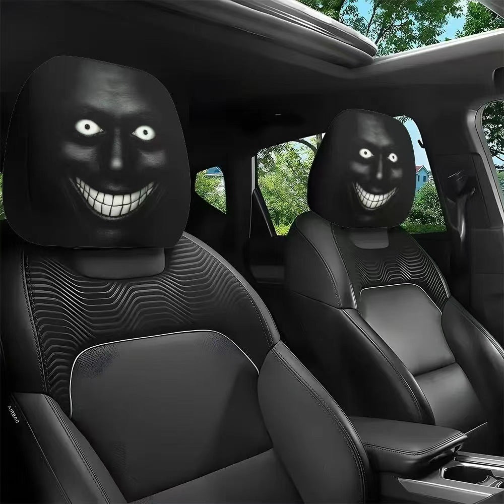 🚗LAST DAY 55% OFF🔥Funny Cartoon Car Headrest Covers – 2PCS Universal Fit