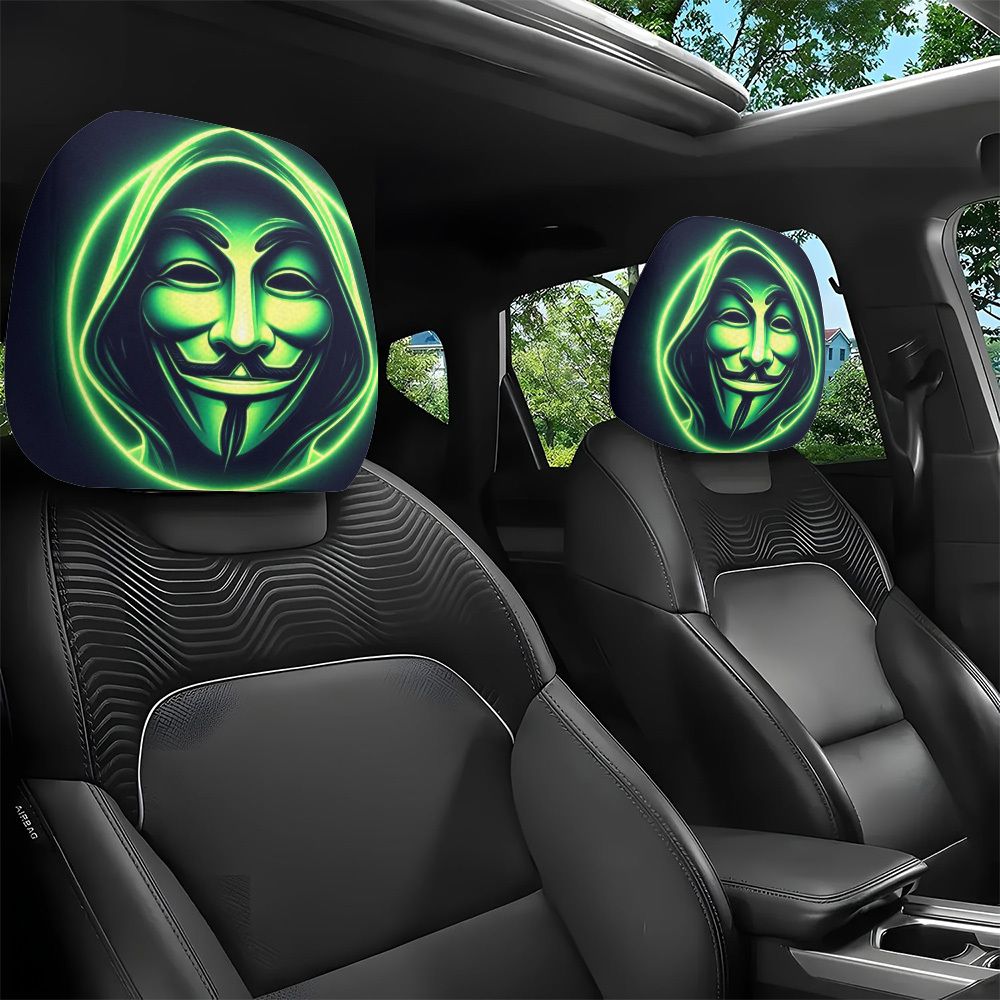 🚗LAST DAY 55% OFF🔥Funny Cartoon Car Headrest Covers – 2PCS Universal Fit