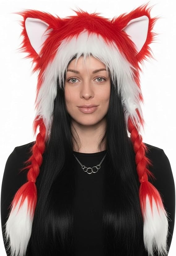 ⚡Christmas Early Bird Special Sale 49% OFF – 🎄Fluffy Cat Ear Hat | Halloween & Christmas Cozy Plush Headwear🎃