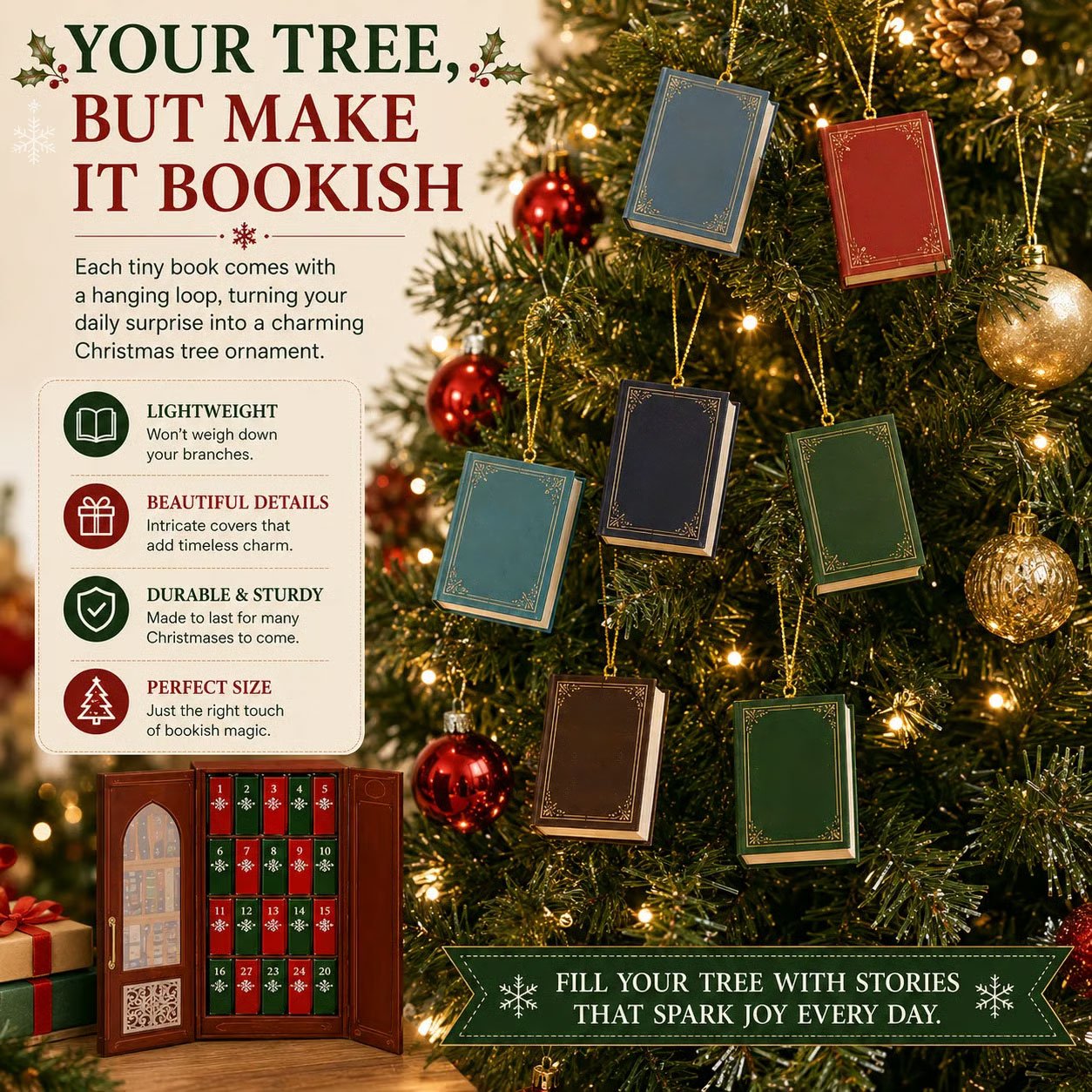 🌲Christmas Early Bird Special Sale 49% OFF 📚 25-Day Mini Book Advent Calendar – A Book Lover's Christmas Countdown ✨