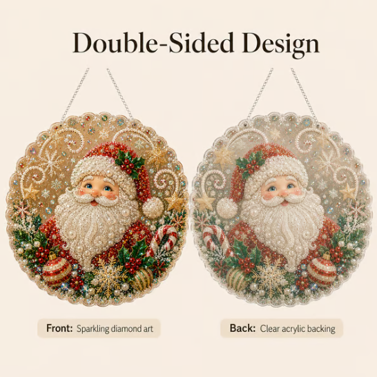 🎄Christmas Early Bird Special Sale 49% OFF✨ Christmas Pearl Diamond Art Hanging Ornament Kit