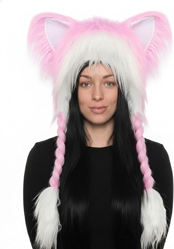 ⚡Christmas Early Bird Special Sale 49% OFF – 🎄Fluffy Cat Ear Hat | Halloween & Christmas Cozy Plush Headwear🎃