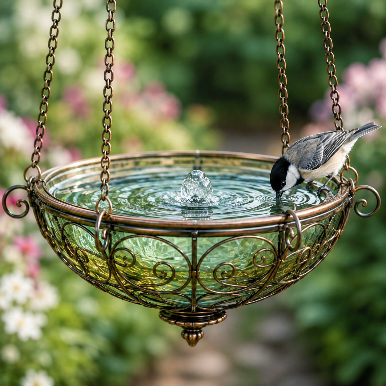 💥Last Day 50% OFF🐦Stained Glass Hot Air Balloon Bird Feeder Fountain—Turn Your Garden Into the Place Birds Choose First!🌈