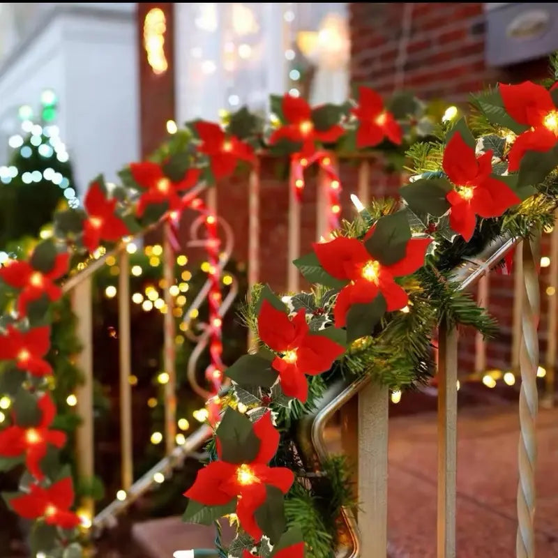 🎄Christmas Early Bird Special Sale 49% OFF✨Christmas LED Garland String Lights – Festive Home Decor and Merry Christmas Ornament🌺