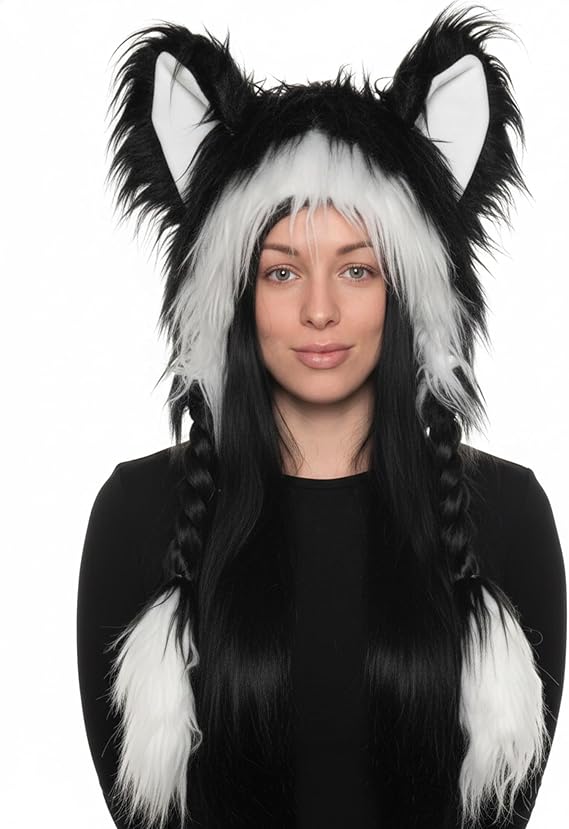 ⚡Christmas Early Bird Special Sale 49% OFF – 🎄Fluffy Cat Ear Hat | Halloween & Christmas Cozy Plush Headwear🎃
