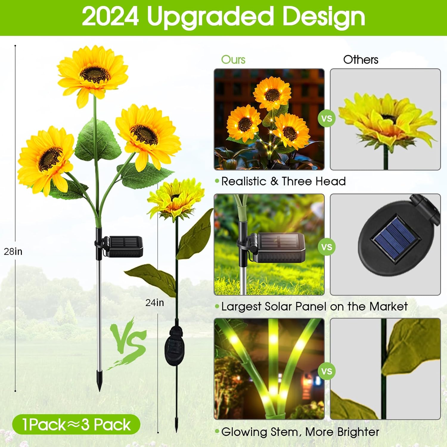 🌻Solar Outdoor Sunflower Lights✨