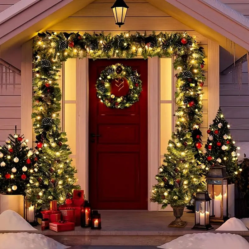 🎄Christmas Early Bird Special Sale 49% OFF✨Christmas LED Garland String Lights – Festive Home Decor and Merry Christmas Ornament🌺