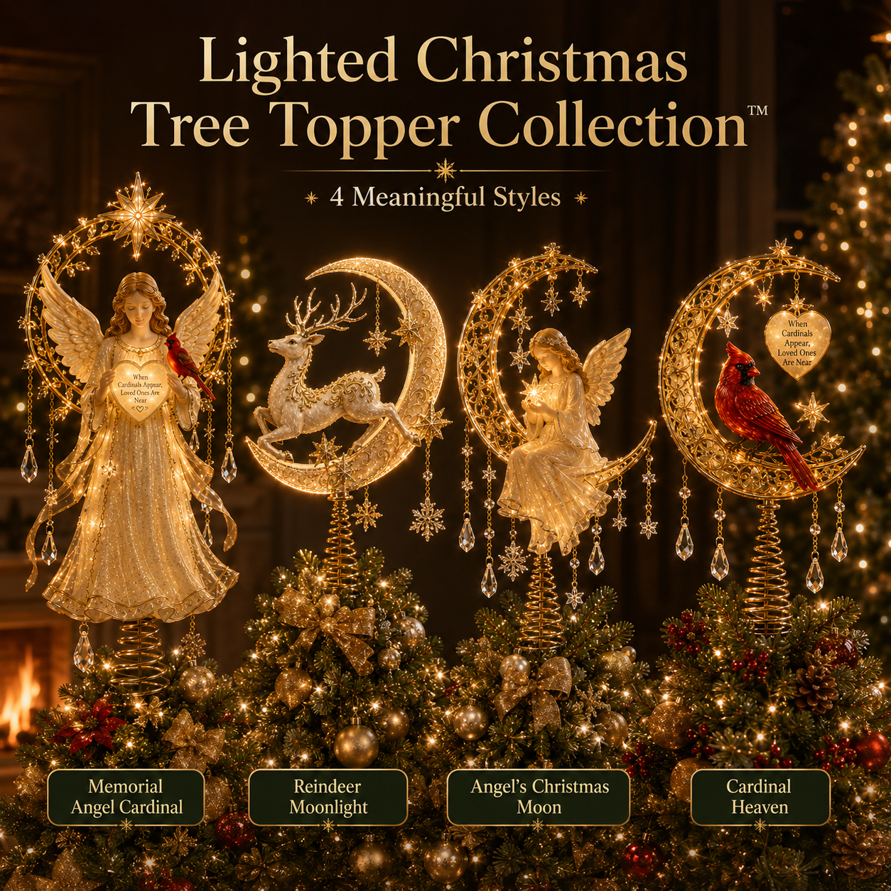 🎄Christmas Early Bird Special Sale 49% OFF⛄Meaningful Christmas Tree Topper Collection – Lighted Holiday Keepsakes👼