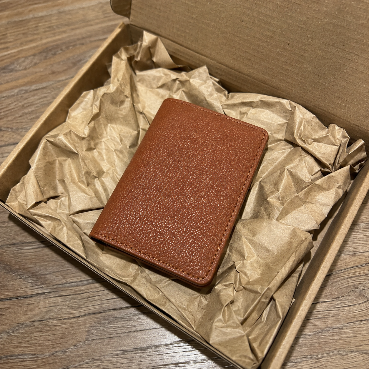 Brown wallet customer photo