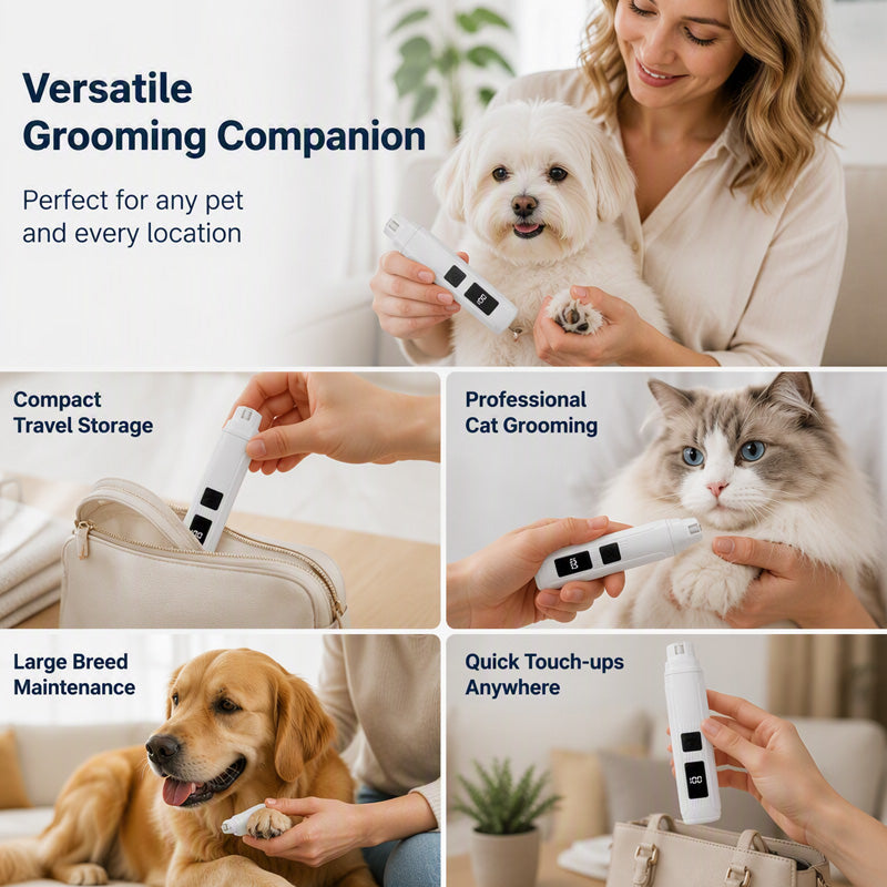 😻50% OFF Today 🐶–Smart LED Display Pet Nail Grinder