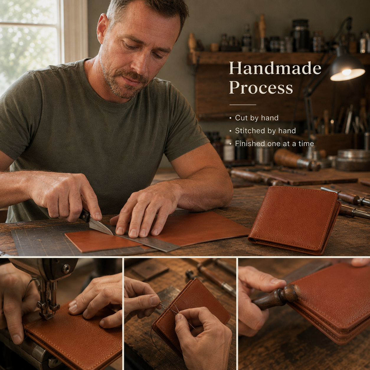 🏆Last Day Promo: 49% OFF!🔥100% Handmade Full-Grain Leather Wallet (Daniel Brooks 𝐇𝐚𝐧𝐝𝐦𝐚𝐝𝐞)
