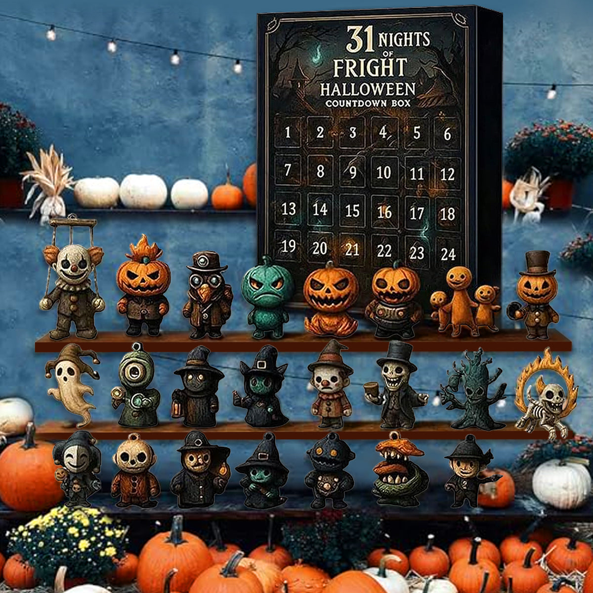 🎃Halloween Early Bird Special Sale 49% OFF-💀31 Nights of Fright-Halloween Countdown Box📅