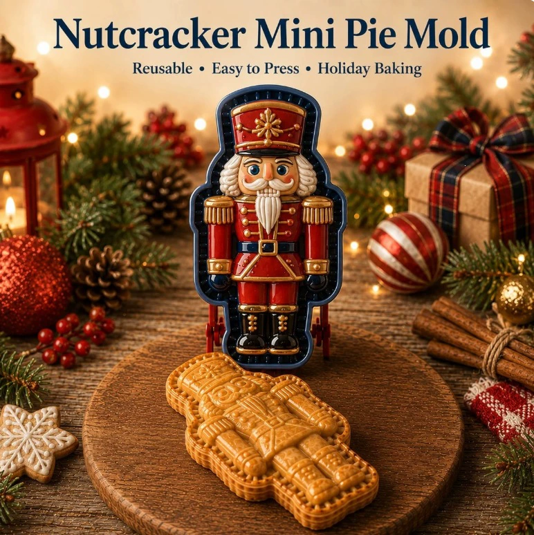 🎄Christmas Early Bird Special Sale 49% OFF🎁 Christmas Mini Pie Moulds – 8 Festive Embossed Designs  