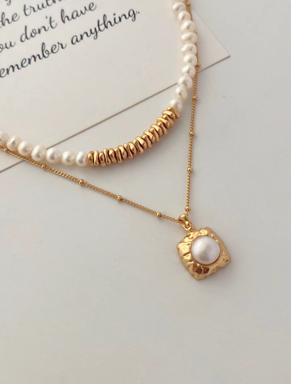 Sugar CubePearl Necklace