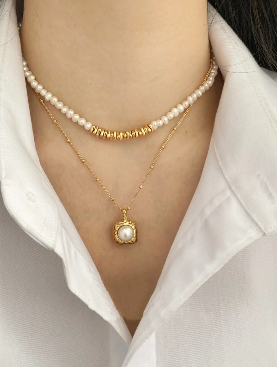 Sugar CubePearl Necklace