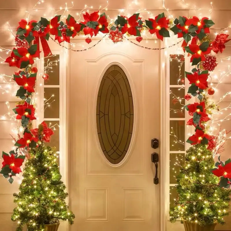 🎄Christmas Early Bird Special Sale 49% OFF✨Christmas LED Garland String Lights – Festive Home Decor and Merry Christmas Ornament🌺