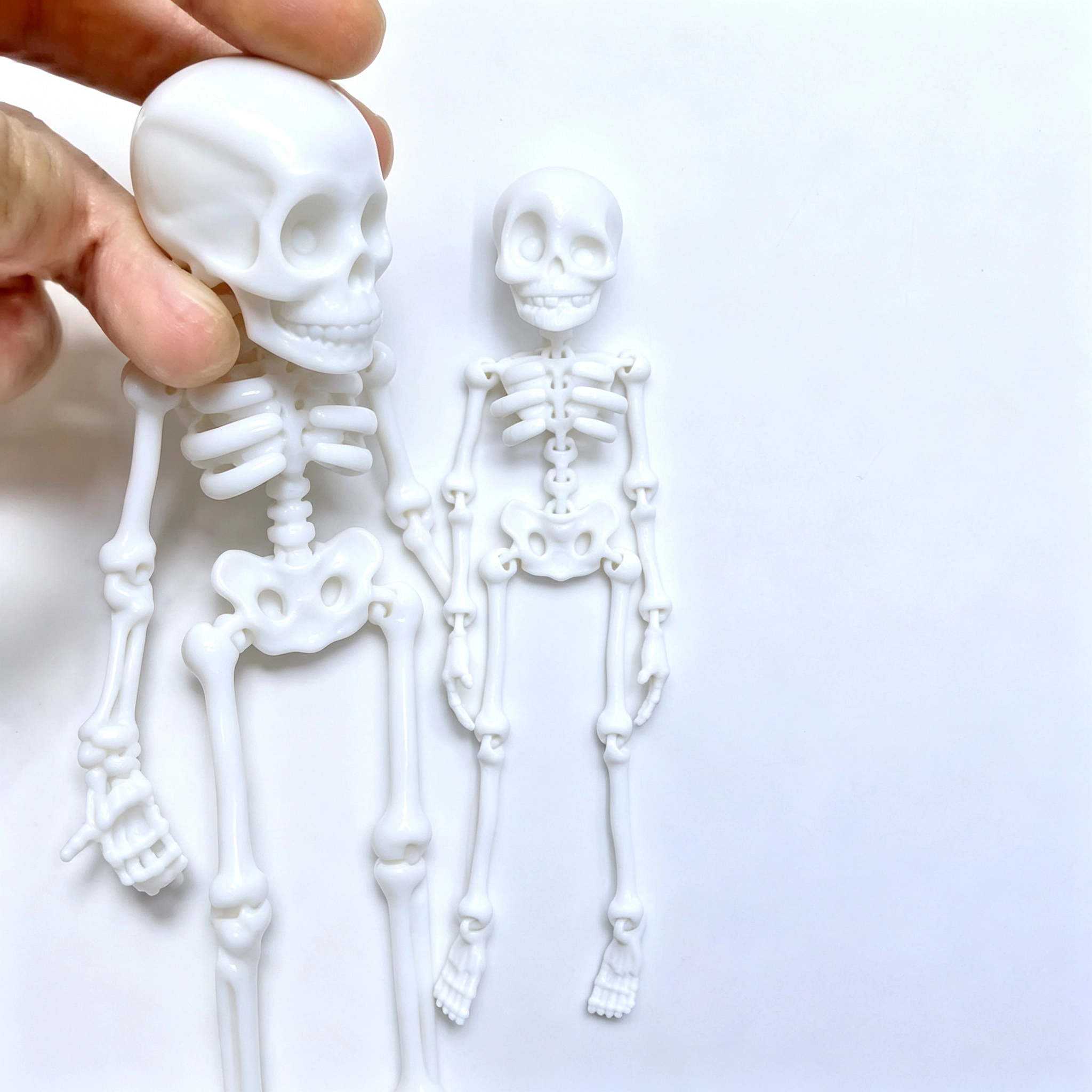 2PCS 3D Printed Skeleton Man,Skeleton Statue,Home Office Decor