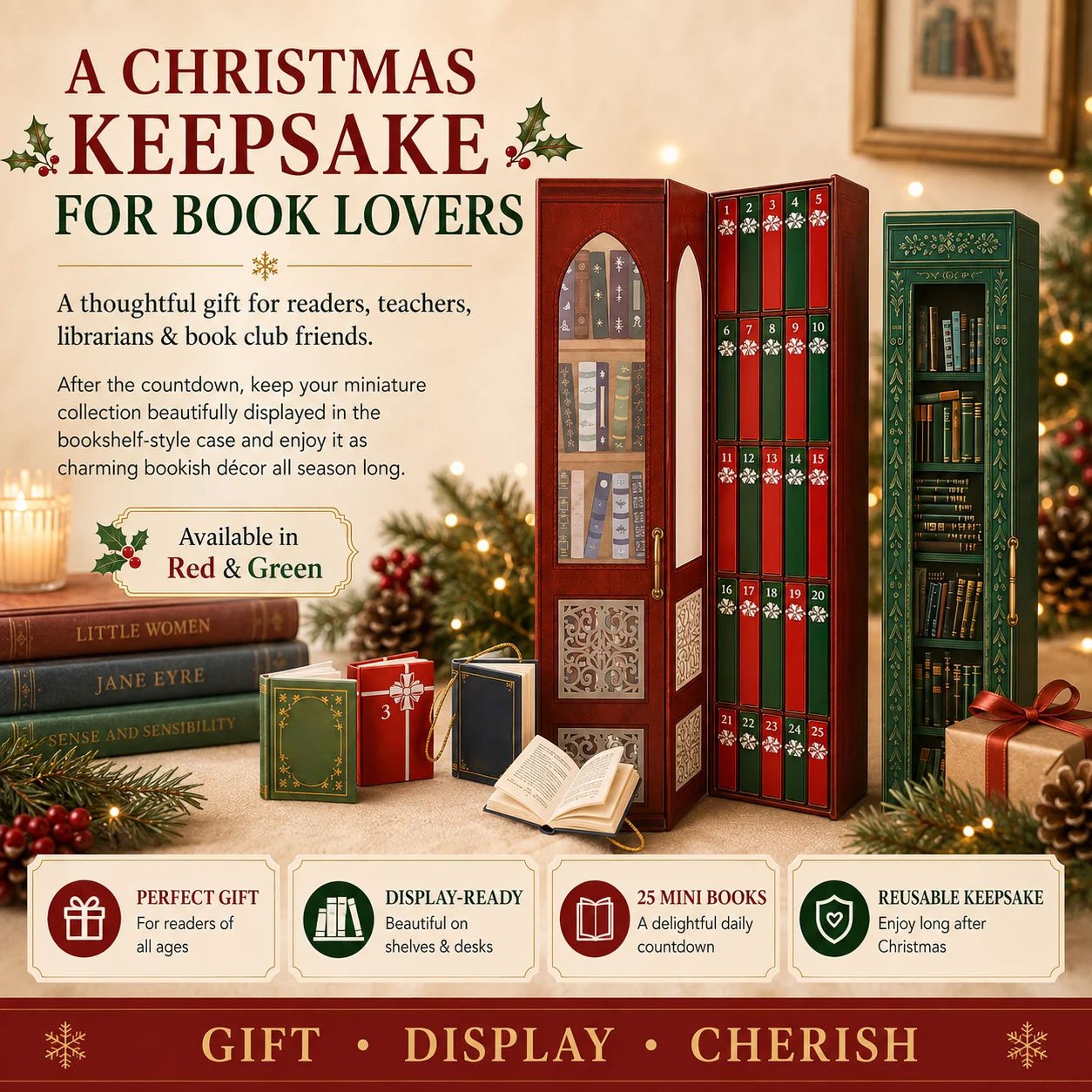 🌲Christmas Early Bird Special Sale 49% OFF 📚 25-Day Mini Book Advent Calendar – A Book Lover's Christmas Countdown ✨