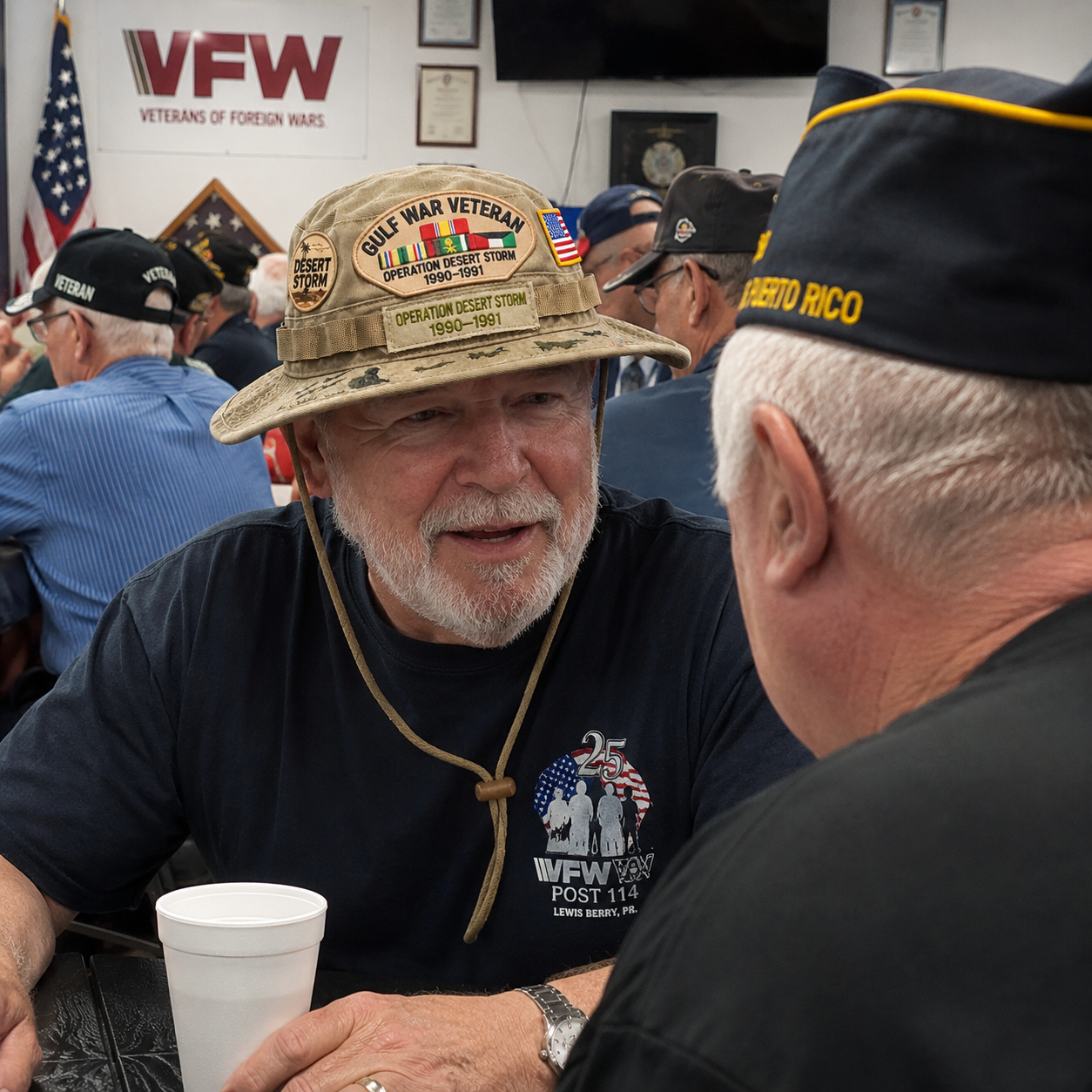 🏆Last Day Promo: 49% OFF! 🏜️ Desert Storm Veteran Commemorative Cap – Gulf War Desert Shield Boonie Hat