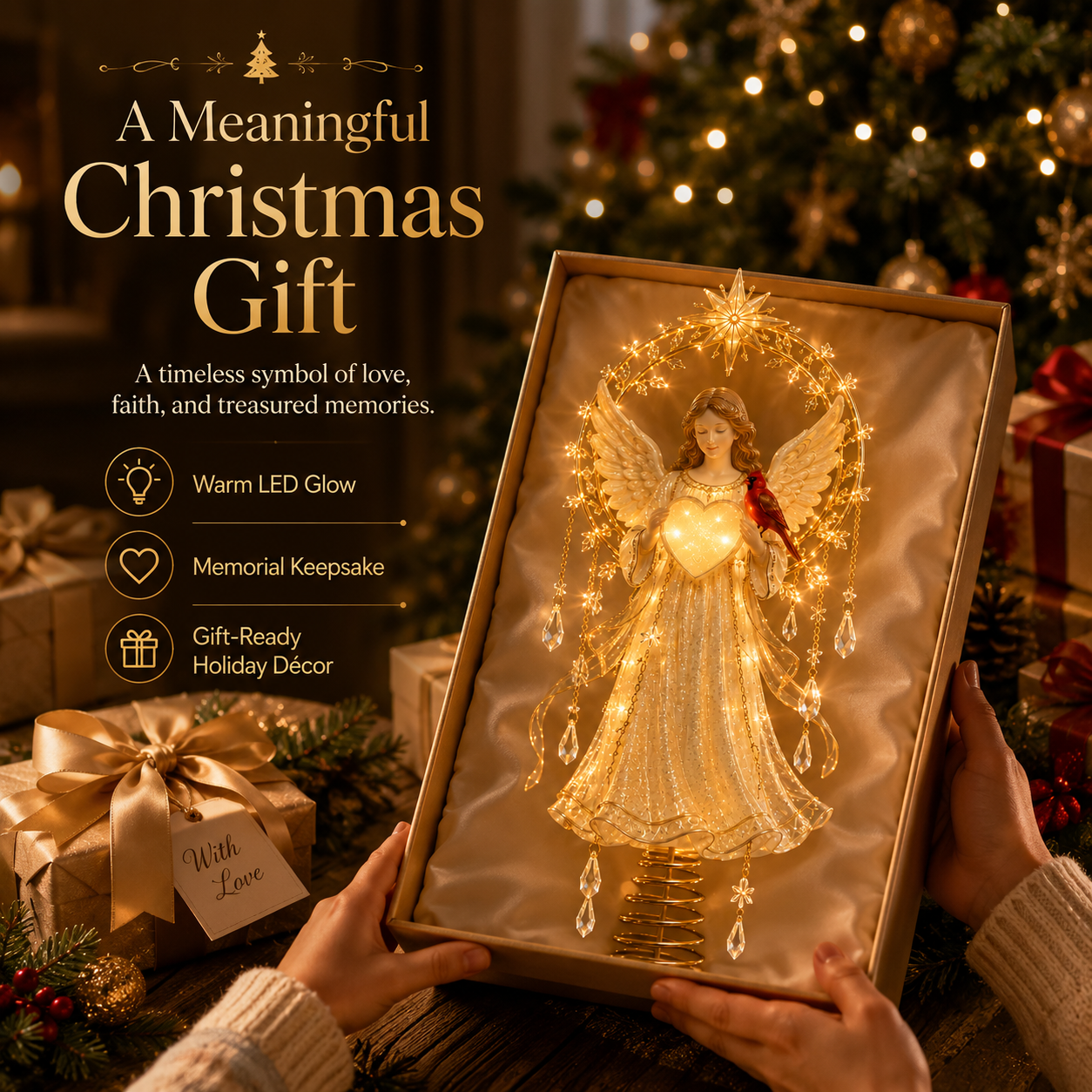 🎄Christmas Early Bird Special Sale 49% OFF⛄Meaningful Christmas Tree Topper Collection – Lighted Holiday Keepsakes👼