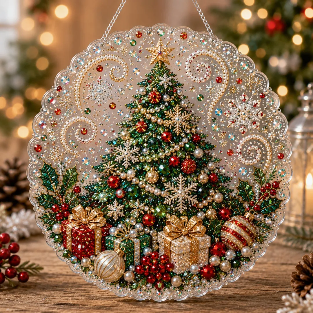 🎄Christmas Early Bird Special Sale 49% OFF✨ Christmas Pearl Diamond Art Hanging Ornament Kit