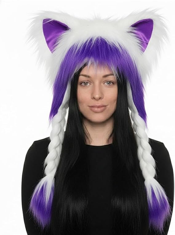 ⚡Christmas Early Bird Special Sale 49% OFF – 🎄Fluffy Cat Ear Hat | Halloween & Christmas Cozy Plush Headwear🎃