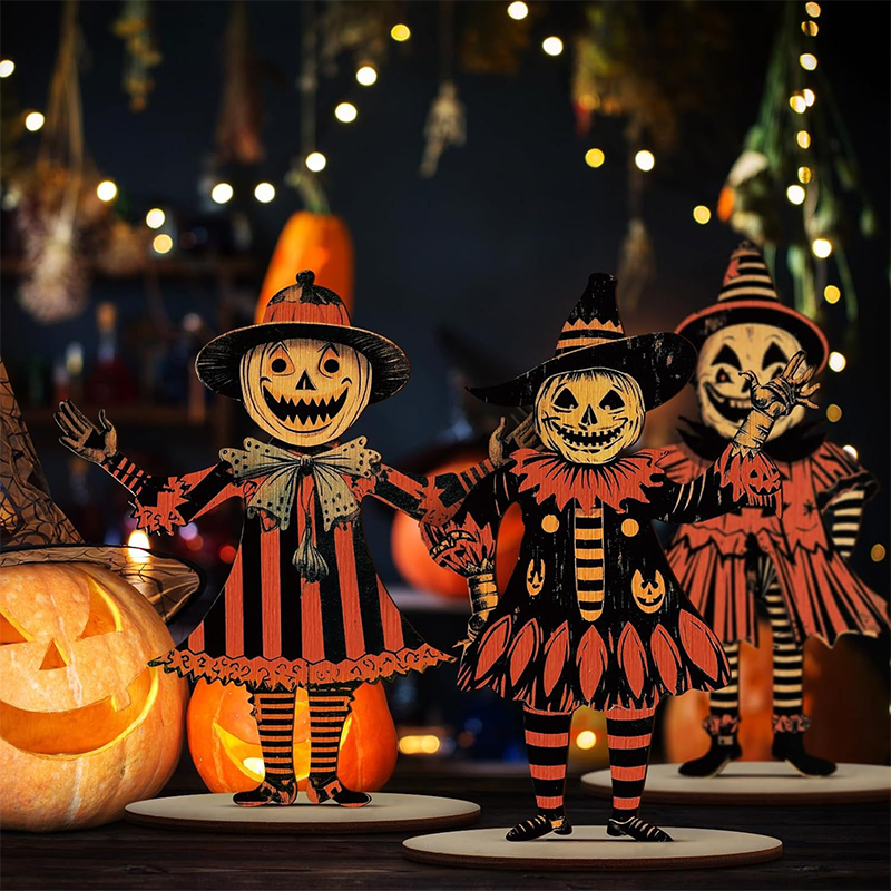 🎃Halloween Early Bird Special Sale 49% OFF-💀Vintage Halloween Wooden Wall Hanging Set – 6-Piece Rustic Decor for Spooky Season👻