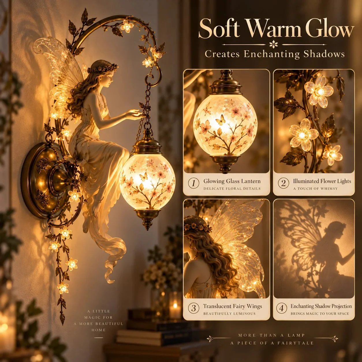 🧚Last Day Promo: 49% OFF!🌸 Fairy Garden Glow Wall Lamp – Whimsical Floral Accent Light for Cozy Spaces