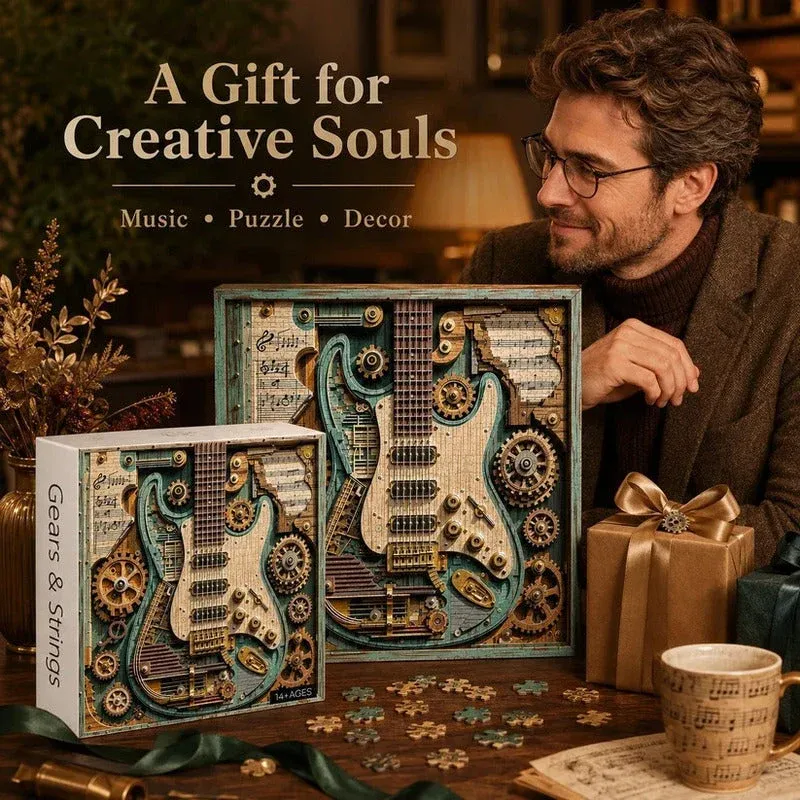 🔥LAST DAY 50% OFF 🧩Creative Steampunk Guitar 3D Puzzle—vintage-inspired details for a distinctive steampunk look.