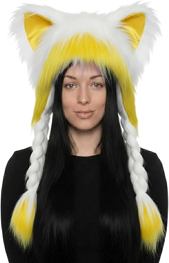 ⚡Christmas Early Bird Special Sale 49% OFF – 🎄Fluffy Cat Ear Hat | Halloween & Christmas Cozy Plush Headwear🎃