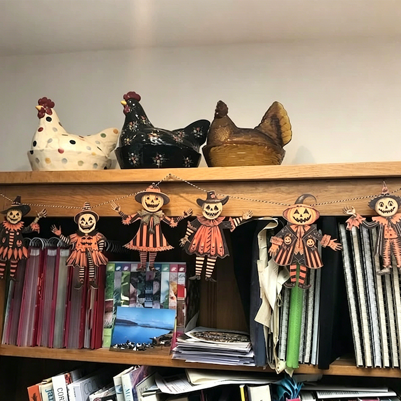 🎃Halloween Early Bird Special Sale 49% OFF-💀Vintage Halloween Wooden Wall Hanging Set – 6-Piece Rustic Decor for Spooky Season👻