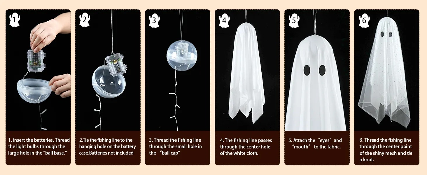 🎃Halloween Early Bird Special Sale 49% OFF-Decorations Outdoor Indoor-5.3ft Hanging Ghost Decor with a Maple Leaf 6.6ft Swing