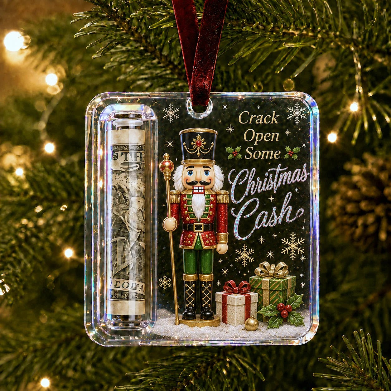 🎄LAST DAY 50% OFF - 💰Christmas Cash Gift Ornament- Make Cash Feel Like A Real Christmas Gift💵