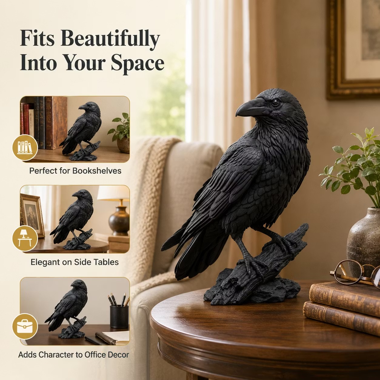 🎁Last Day 60% OFF - Gothic Bird Sculpture—A Dark Presence. A Timeless Statement.