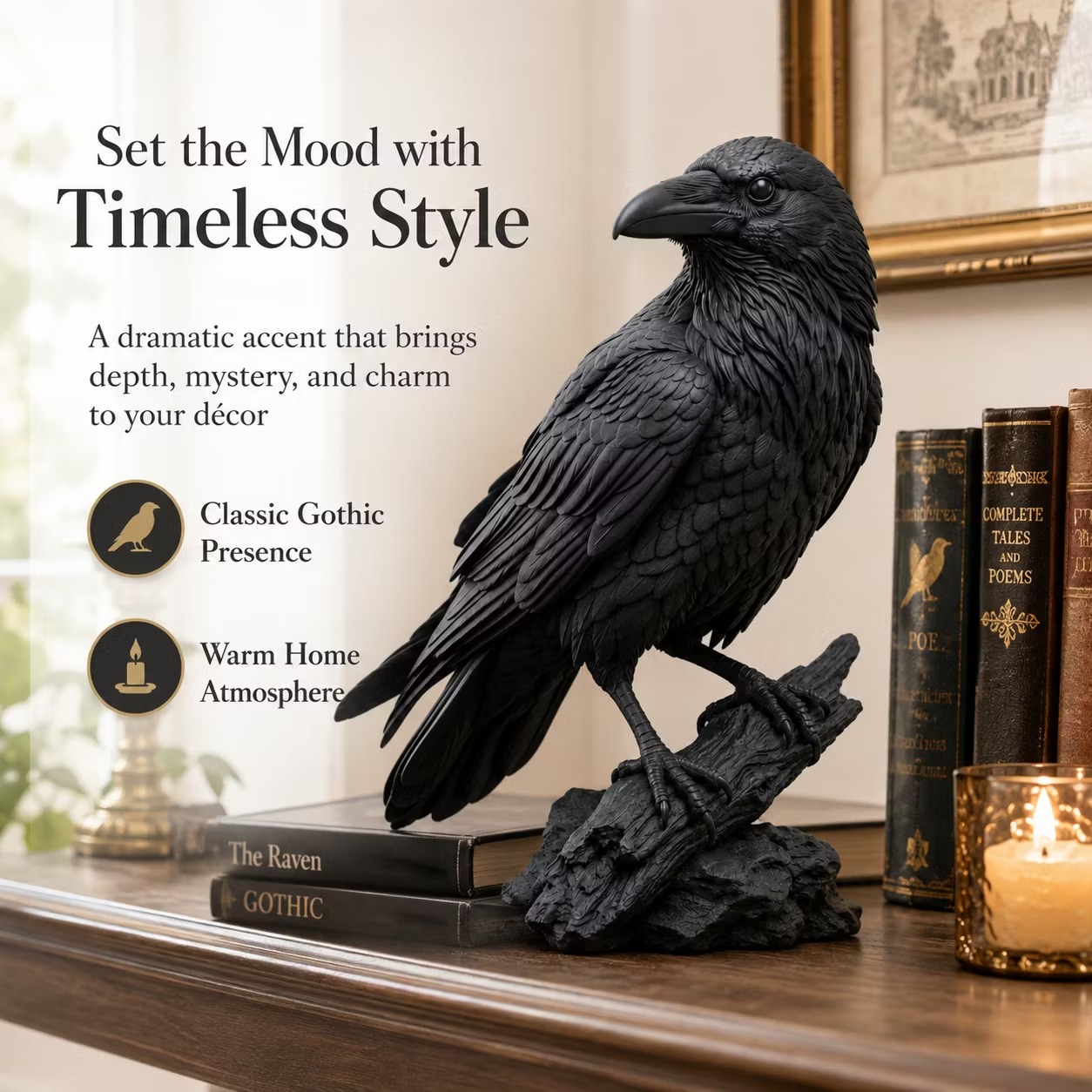 🎁Last Day 60% OFF - Gothic Bird Sculpture—A Dark Presence. A Timeless Statement.