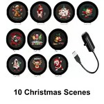 🔥LAST DAY 49% OFF✨Plug-&-Play Christmas Projector – 6 or 10 Holiday Scenes, from Cozy Winter Nights to Spooky Halloween 🎃❄️