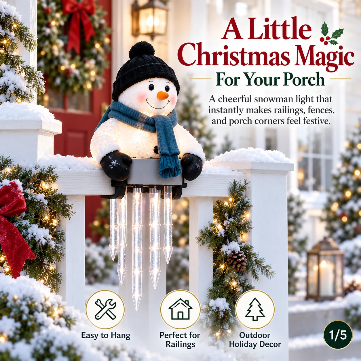 🎄Christmas Early Bird Special Sale 49% OFF⛄-WinterGlow Snowman Icicle Light Decor❄️
