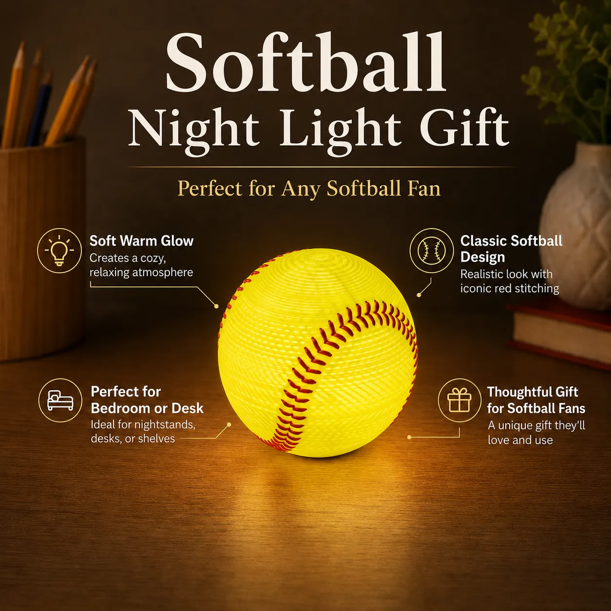 🥎Last Day 60% OFF - Softball Night Light Gift