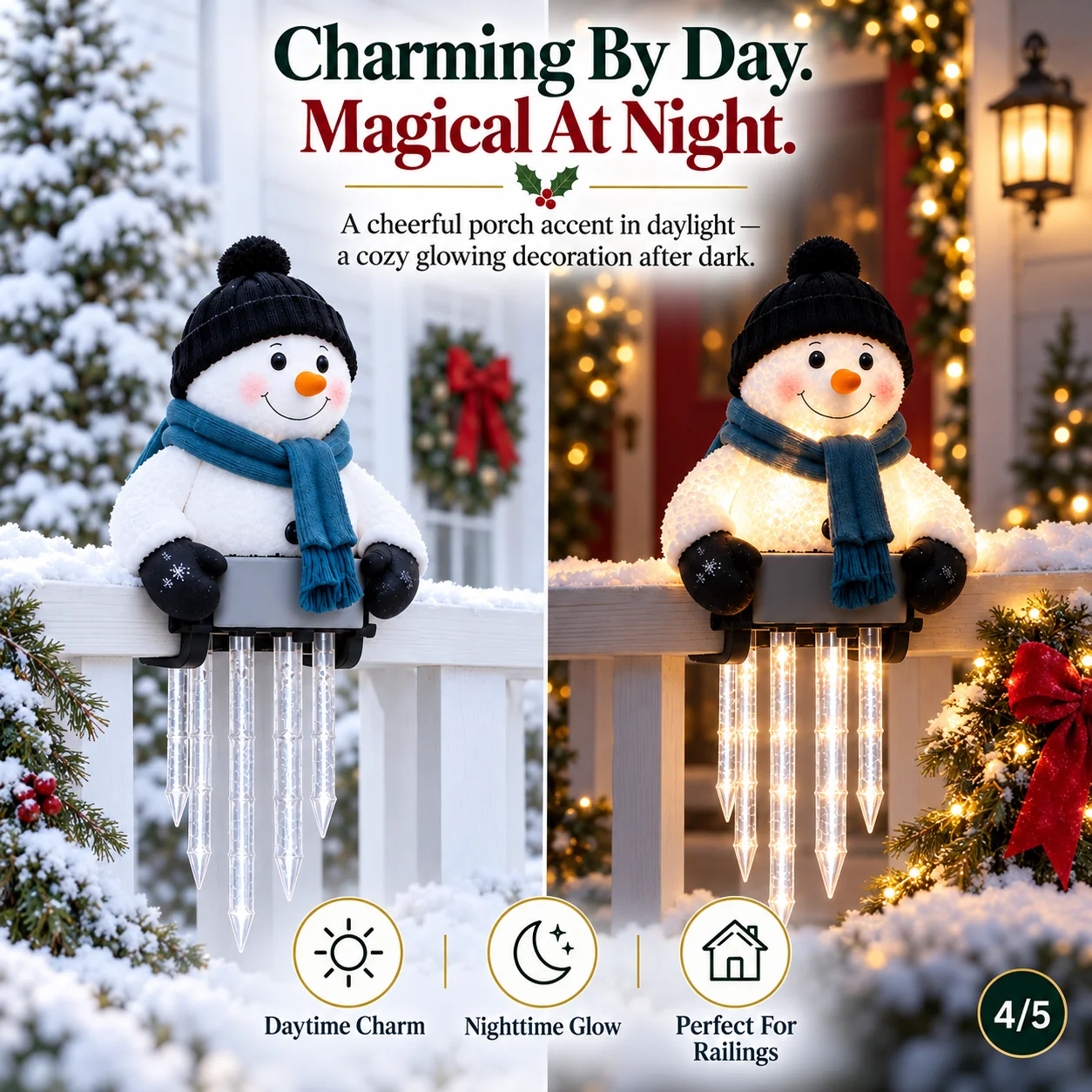 🎄Christmas Early Bird Special Sale 49% OFF⛄-WinterGlow Snowman Icicle Light Decor❄️