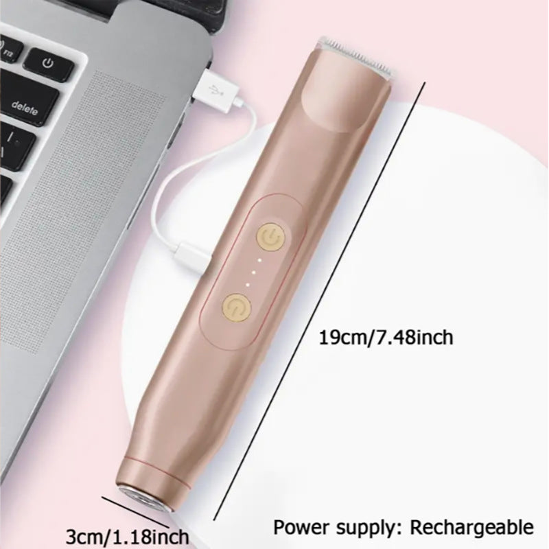 🚨 ⚡Bikini Trimmer for Women, Electric Shaver and Razor Rechargeable 2-in-1 Body and Facial Epilator, Underarms and Legs, IPX7 Waterproof