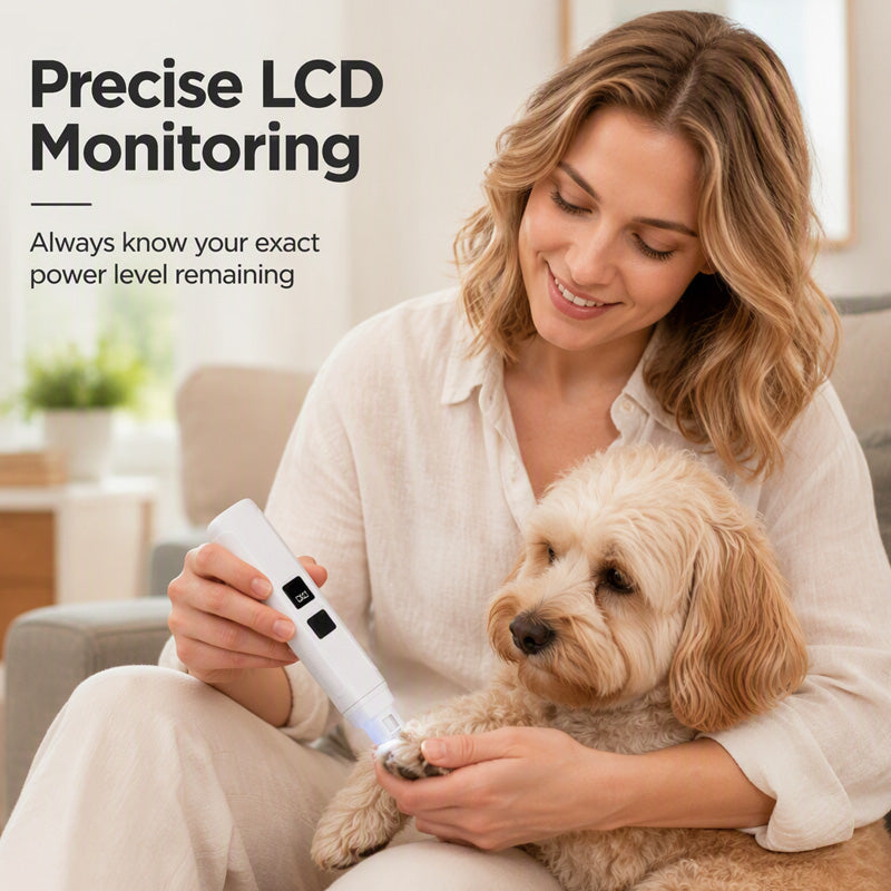 😻50% OFF Today 🐶–Smart LED Display Pet Nail Grinder