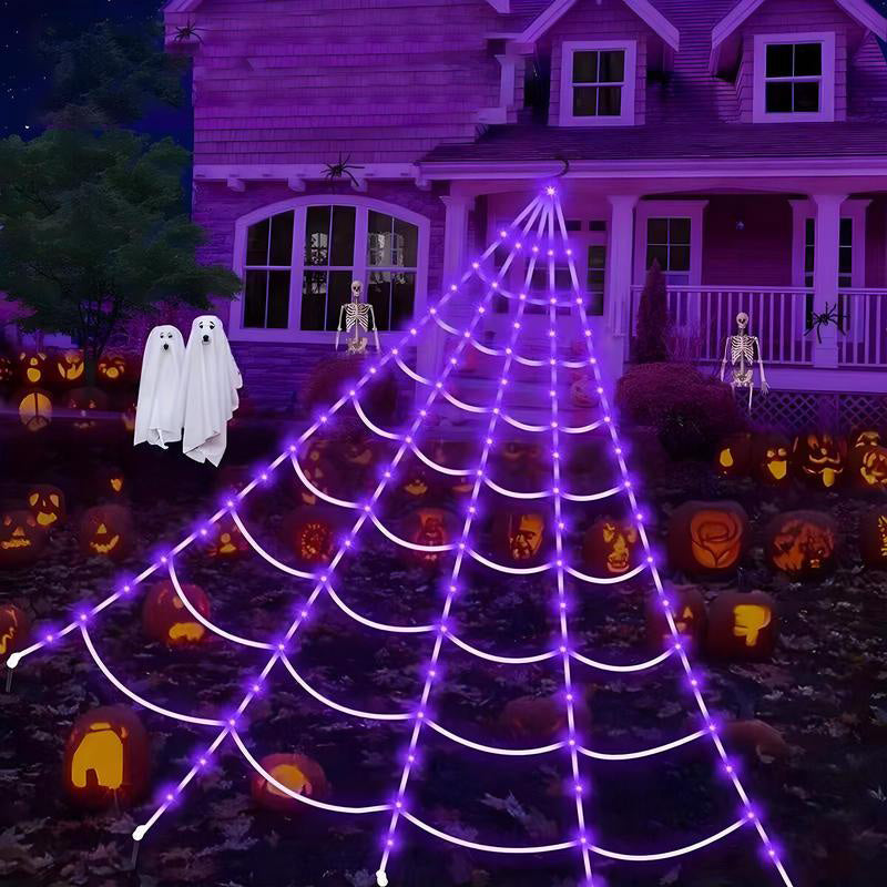 🎃Halloween Early Bird Special Sale 50% OFF🕷️Halloween Glowing Spider Web Lights👻