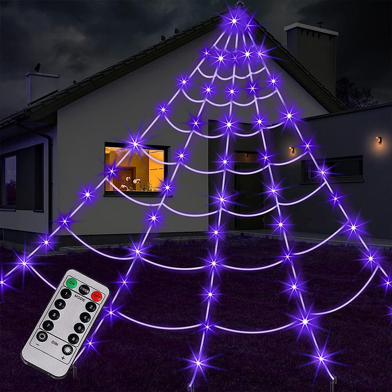 🎃Halloween Early Bird Special Sale 50% OFF🕷️Halloween Glowing Spider Web Lights👻