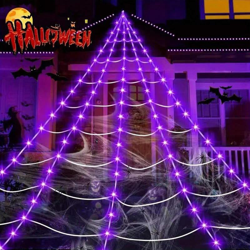 🎃Halloween Early Bird Special Sale 50% OFF🕷️Halloween Glowing Spider Web Lights👻